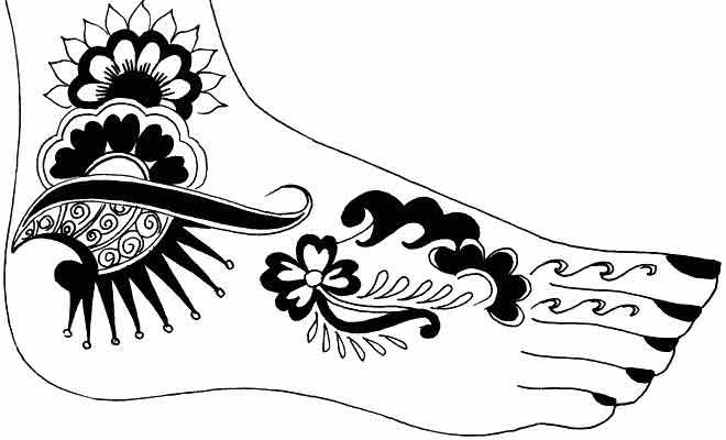 Henna Designs for Feet : Top 15 Henna Foot Designs